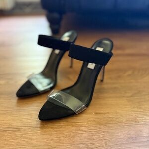 New Steve Madden Black Open Sandal/Heels